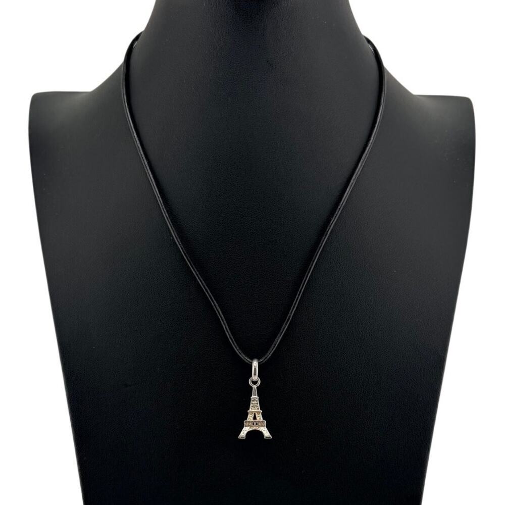 Links of London 925 Sterling Silver Eiffel Tower Charm Pendant 17" Necklace